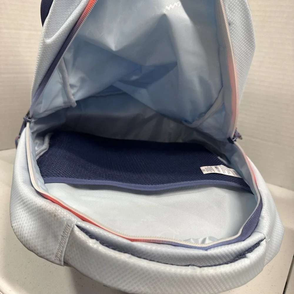 Champion Center Backpack, Light Blue/Navy/Coral, Laptop Pouch, NWT